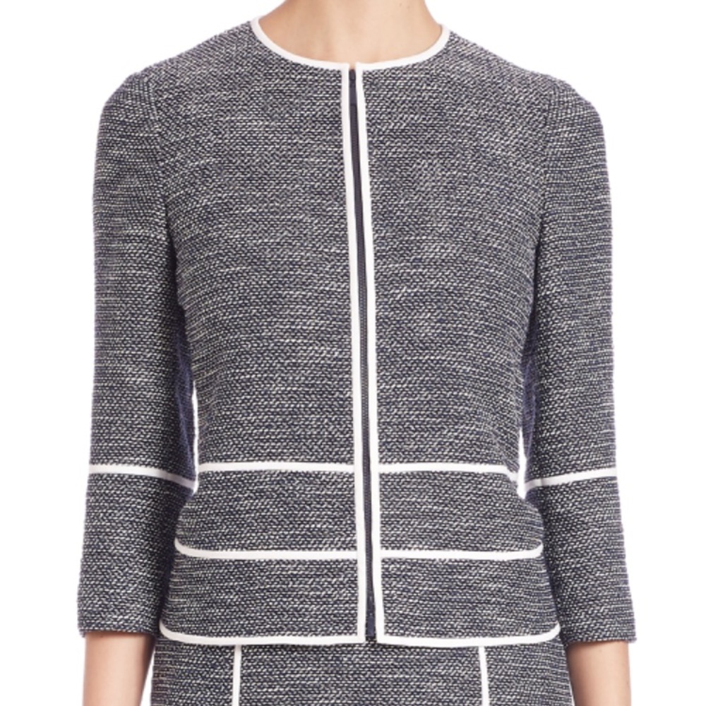 NWT Lafayette 148 Navy Aisha Jacket